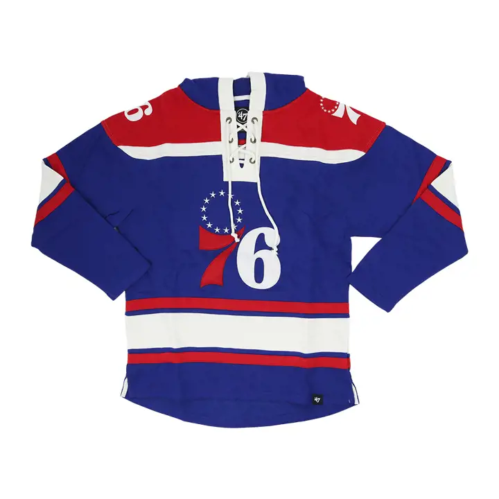 Sweat à capuche lacé NBA Philadelphia 76ers BLEU