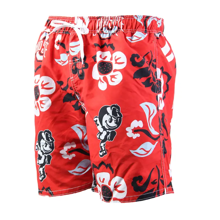 Short de bain à motif floral rouge NCAA Ohio State