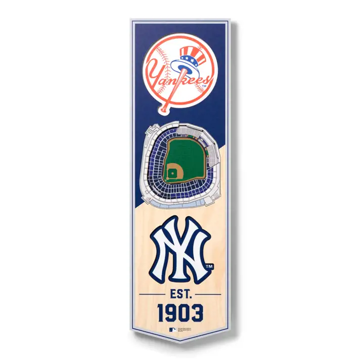 New York Yankees 6x19 bannière StadiumView 3D ast