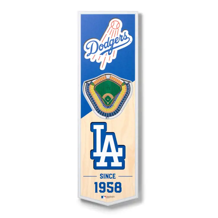 Los Angeles Dodgers 6x19 Bannière 3D StadiumView