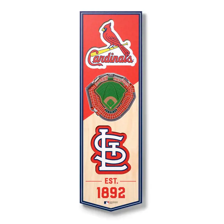 Bannière 3D StadeView des St. Louis Cardinals 6x19 ast