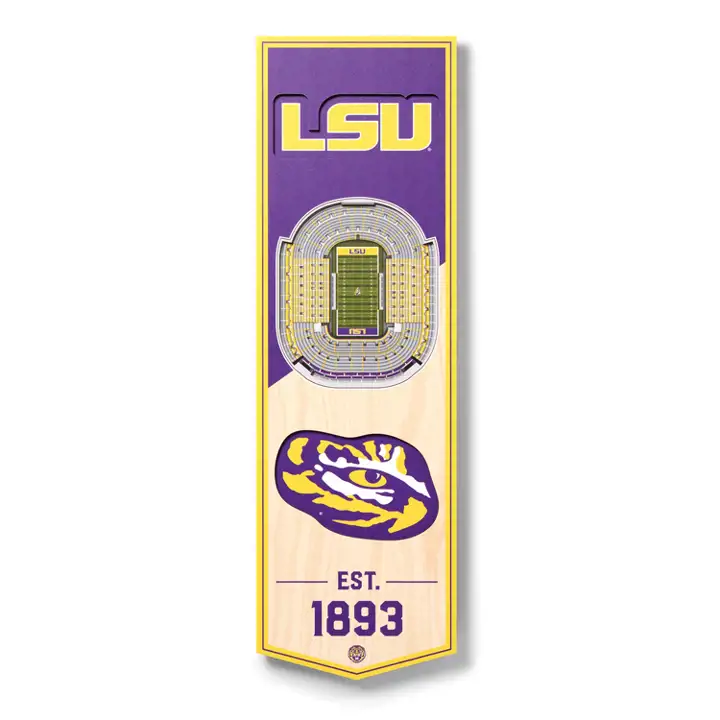Bannière L.S.U. 6x19 3D StadiumView ast