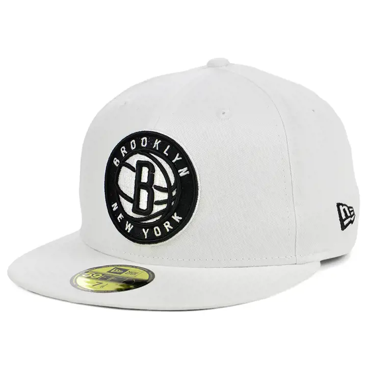 BROOKLYN NETS NBA SANDED WHITE 59FIFTY BLC