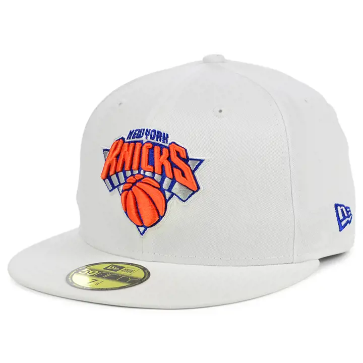 NEW YORK KNICKS NBA SANDED WHITE 59FIFTY wht