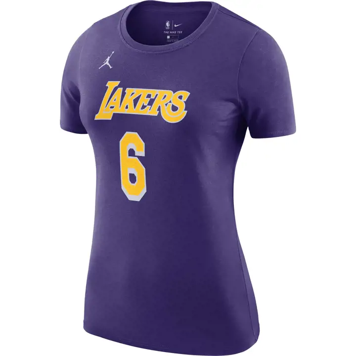 T-shirt Femme NBA Lakers N&N Joueur LeBron James VIOLET