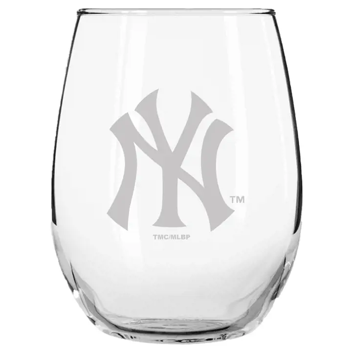 Verre sans pied gravé 15 oz New York Yankees ast