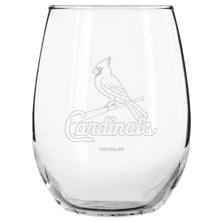 Verre sans pied gravé des Cardinals de St. Louis de 15 oz