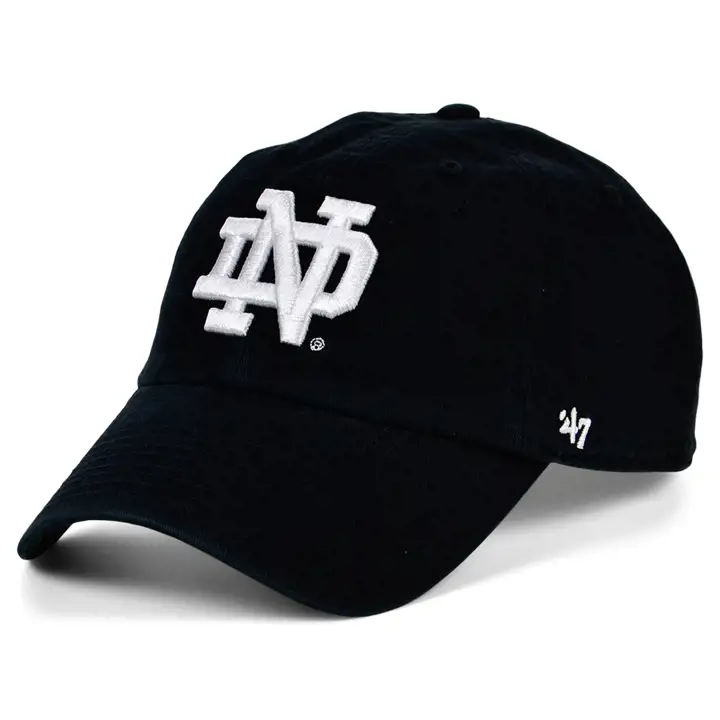 Notre Dame Fighting Irish NCAA BW Clean Up BLK
