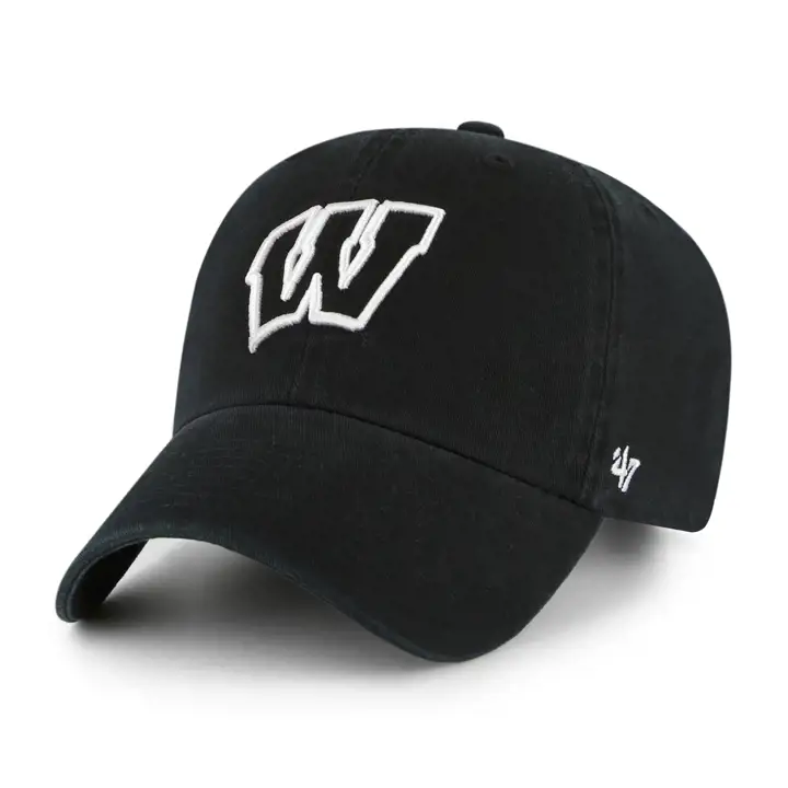 Wisconsin Badgers NCAA BW Clean Up NOIR