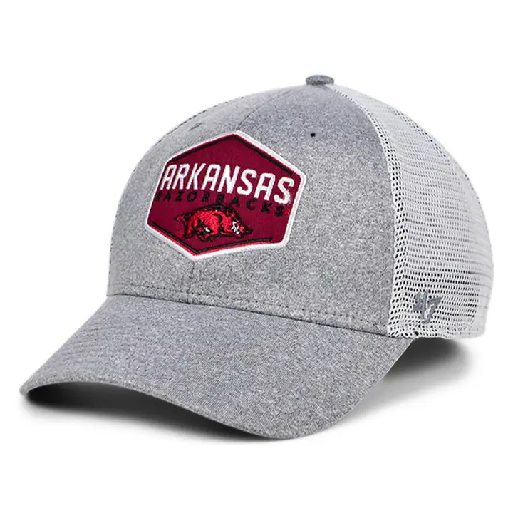 Casquette de baseball Arkansas Razorbacks NCAA Hitch Stretch Contender GRY/WHT