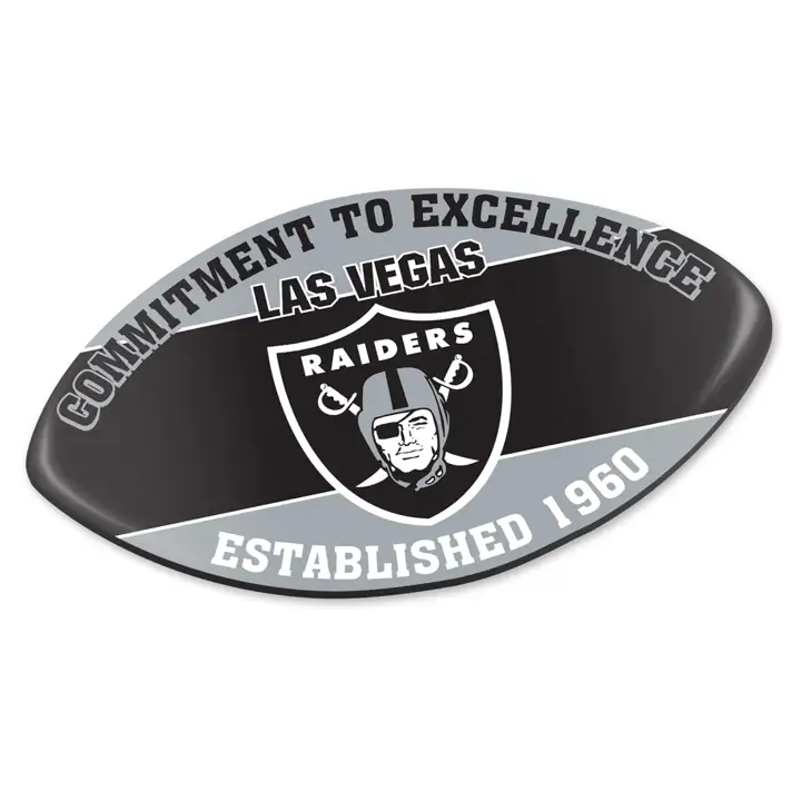 Aimant de football Slogan des Raiders de Las Vegas noir/gris