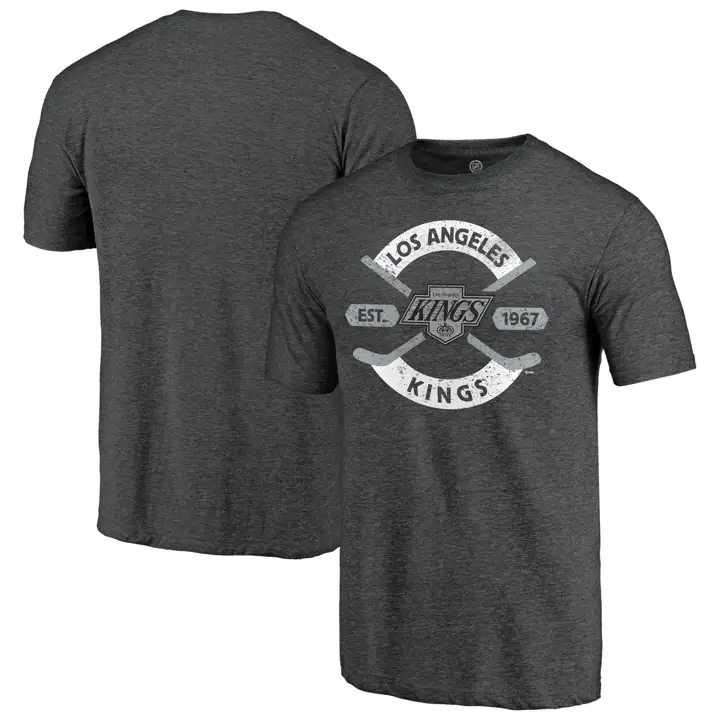 T-shirt triblende Los Angeles Kings NHL à rayure centrale anthracite