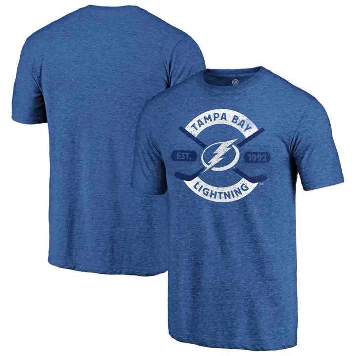T-shirt Tampa Bay Lightning NHL Triblend Crease bleu