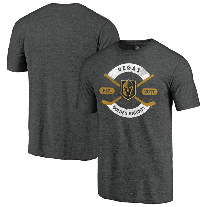 T-shirt Vegas Golden Knights NHL Triblend Crease anthracite