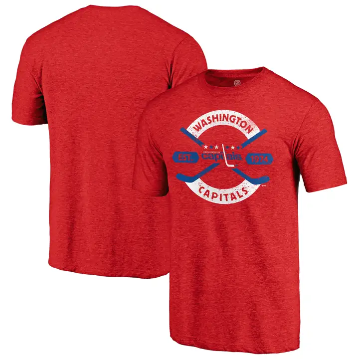 T-shirt Washington Capitals NHL Triblend Crease rouge