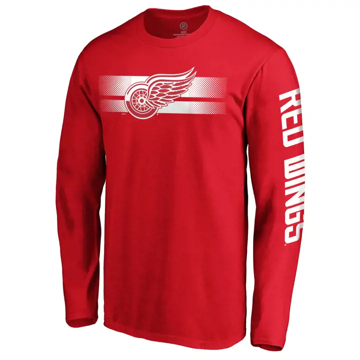 T-shirt à manches longues Detroit Redwings NHL Halftone rouge
