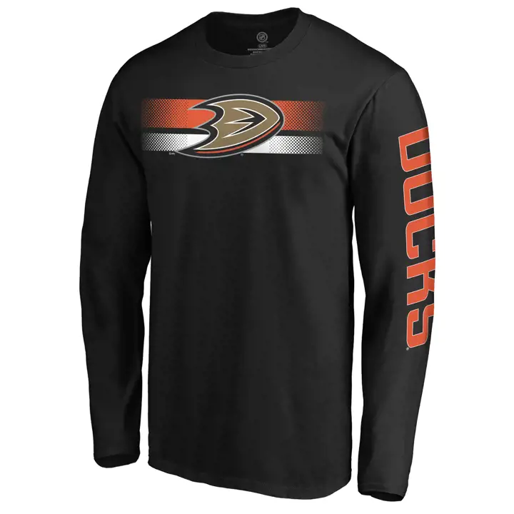 T-shirt à manches longues mi-ton Anaheim Ducks NHL noir