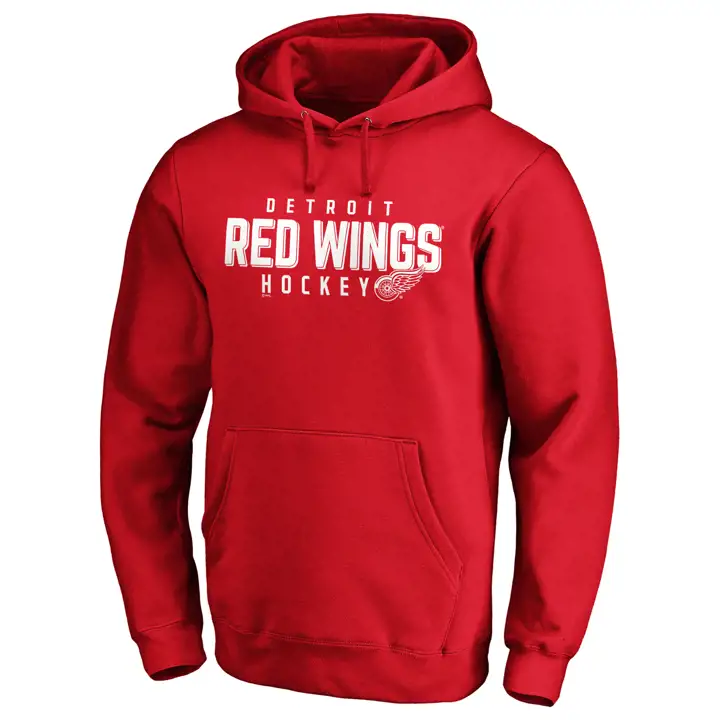 Chandail à capuchon filet désert de l'équipe de hockey Detroit Redwings de la LNH, rouge