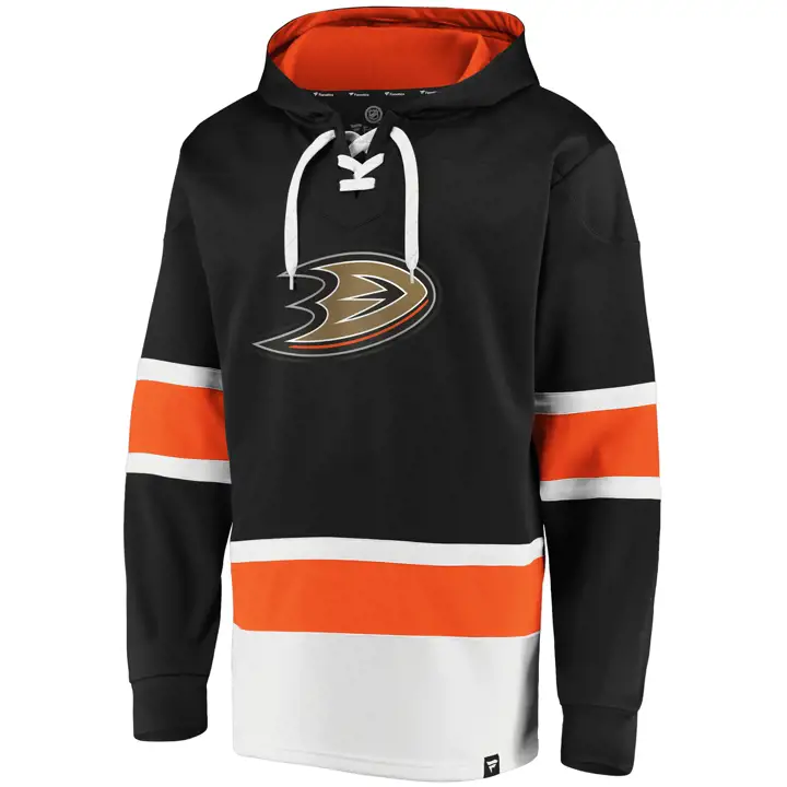 Chandail à capuchon à lacets avec jeu de puissance des Ducks d'Anaheim LNH noi/ora