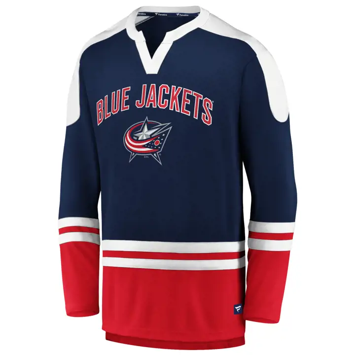 Haut ras du cou Slapshot des Blue Jackets de Columbus LNH marine/rouge