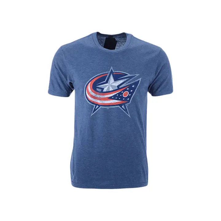T-shirt Columbus Blue Jackets NHL vintage tri-mélange logo Prime