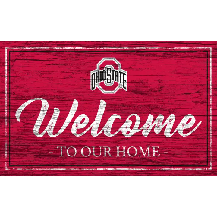 Panneau de bienvenue Ohio State Buckeyes Couleur de l'équipe ast
