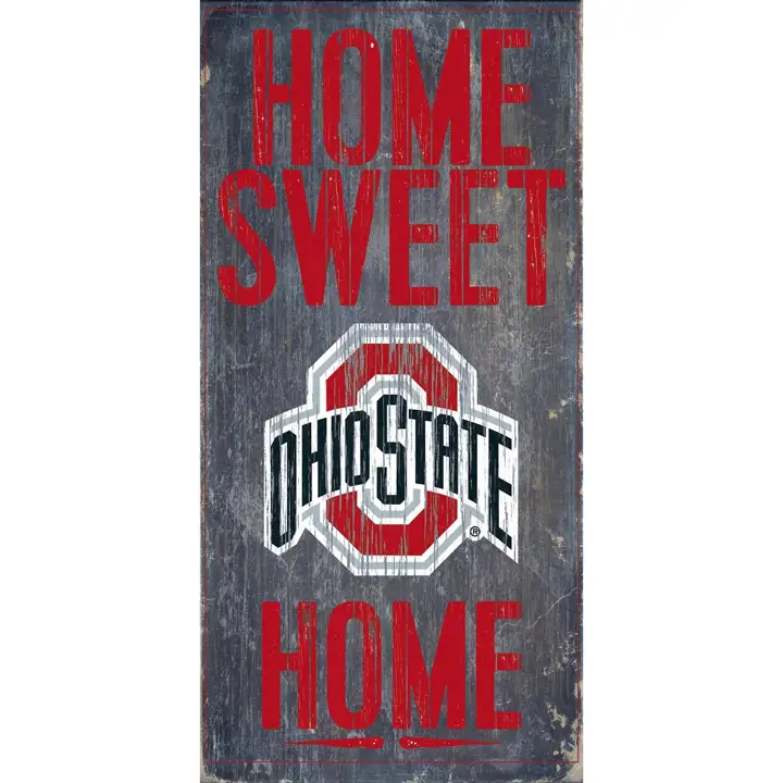 Panneau Ohio State Buckeyes 6 x 12 po « Home Sweet Home »