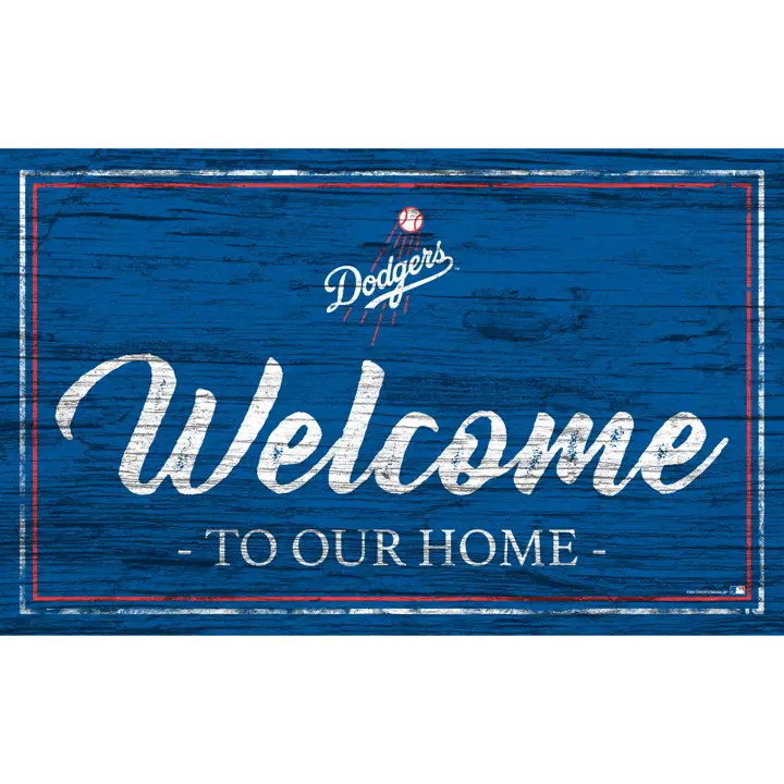Couleur de l'équipe Los Angeles Dodgers Panneau de bienvenue ast