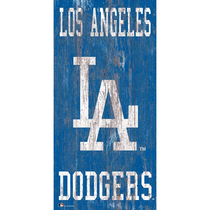 Panneau Logo Historique Los Angeles Dodgers 6x12 ast