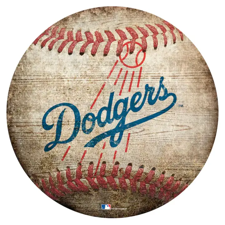 Panneau en bois Los Angeles Dodgers "Team Ball"