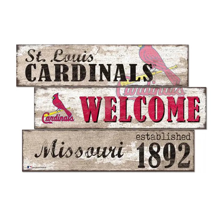 Panneau de bienvenue en 3 parties des Cardinals de St. Louis