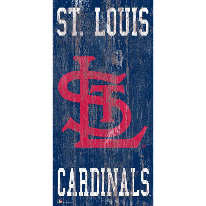 Panneau Logo Historique St. Louis Cardinals 6x12 ast