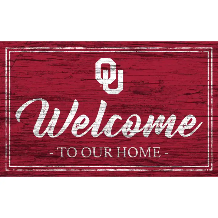Panneau de bienvenue de l'équipe des Oklahoma Sooners aux couleurs de l'équipe