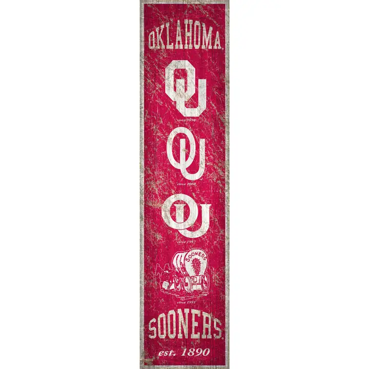 Panneau en bois Oklahoma Sooners Hertiage ast