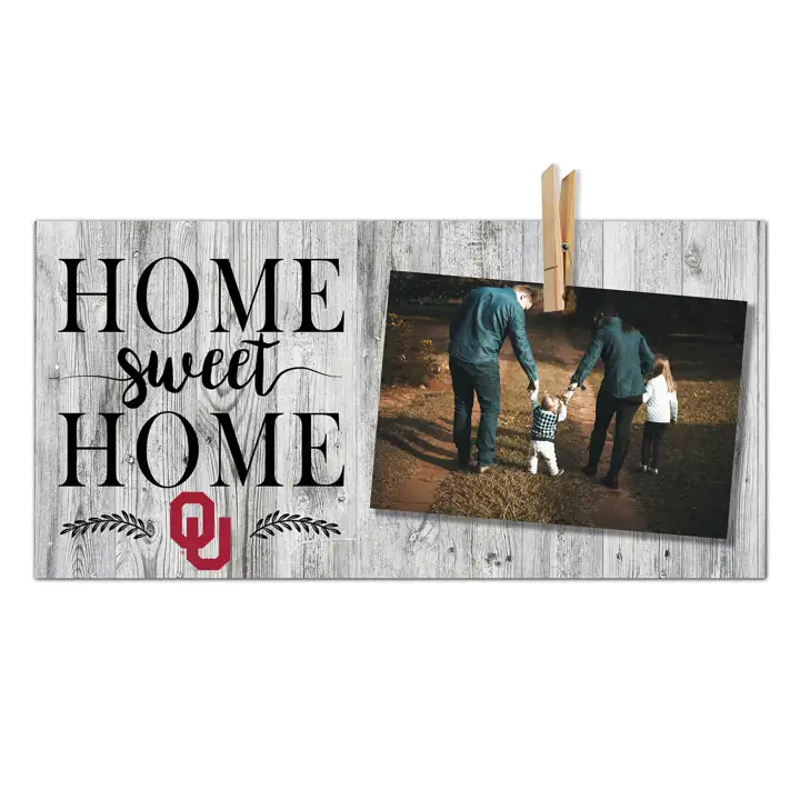 Cadre photo Oklahoma Sooners 6x12 "Home Sweet Home"