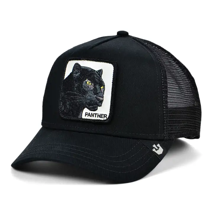 CASQUETTE GOORIN BROTHERS BLACK PANTHER COURBÉE EN MAILLE NOIRE
