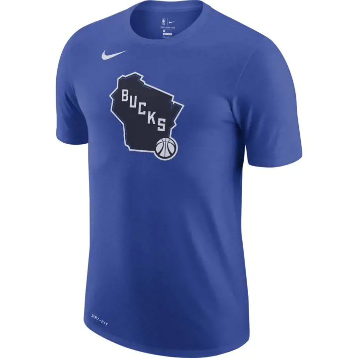 T-shirt Logo NBA City Edition Milwaukee Bucks 20 bleu
