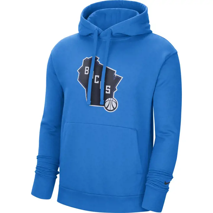 Sweat à capuche essentiel à logo NBA City Edition des Milwaukee Bucks 20 bl