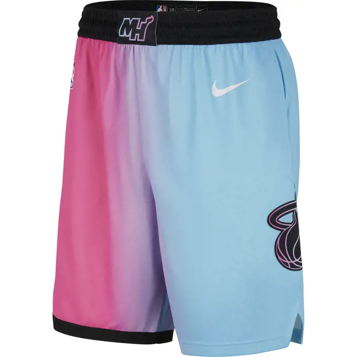 Short NBA City Edition Swingman Miami Heat 20 rose/bleu