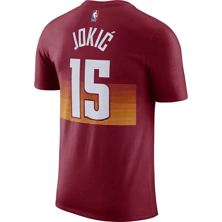 T-shirt Joueur City Edition NBA Denver Nuggets 20 rouge