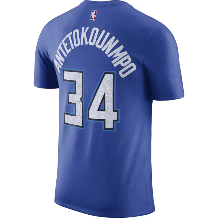 T-shirt Joueur NBA City Edition Milwaukee Bucks 20 bleu