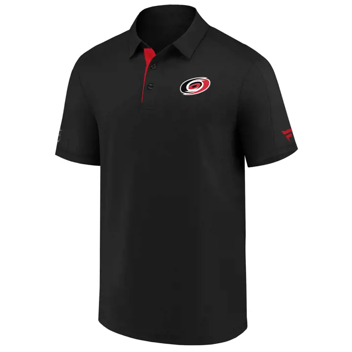 Polo noir Carolina Hurricanes NHL (vêtement de performance pour vestiaire)