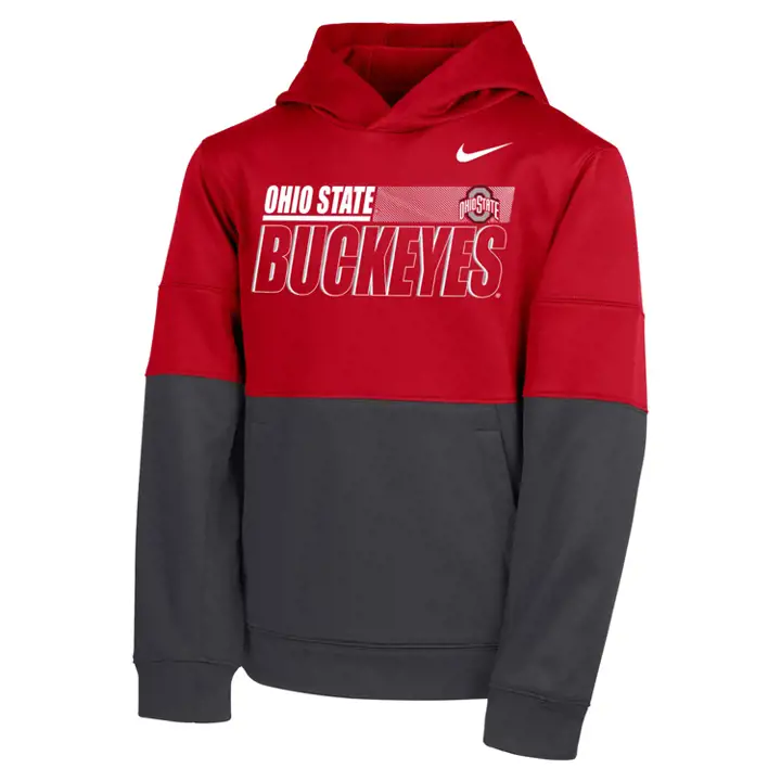 Sweat à capuche Ohio State Buckeyes NCAA Therma Color Block Enfant 20