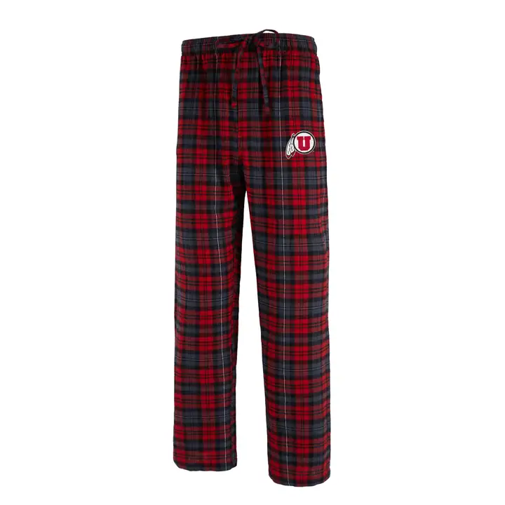 Pantalon de pyjama Parkway à carreaux NCAA des Utah Utes 20 ROUGE