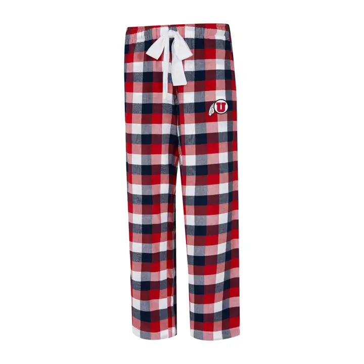 Pantalon de pyjama à carreaux Utah Utes NCAA pour femme 20 ROUGE