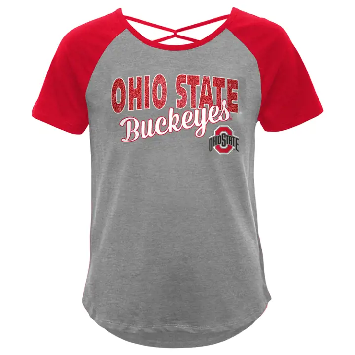 T-shirt Gameday NCAA pour filles Ohio State Buckeyes 20 ROUGE