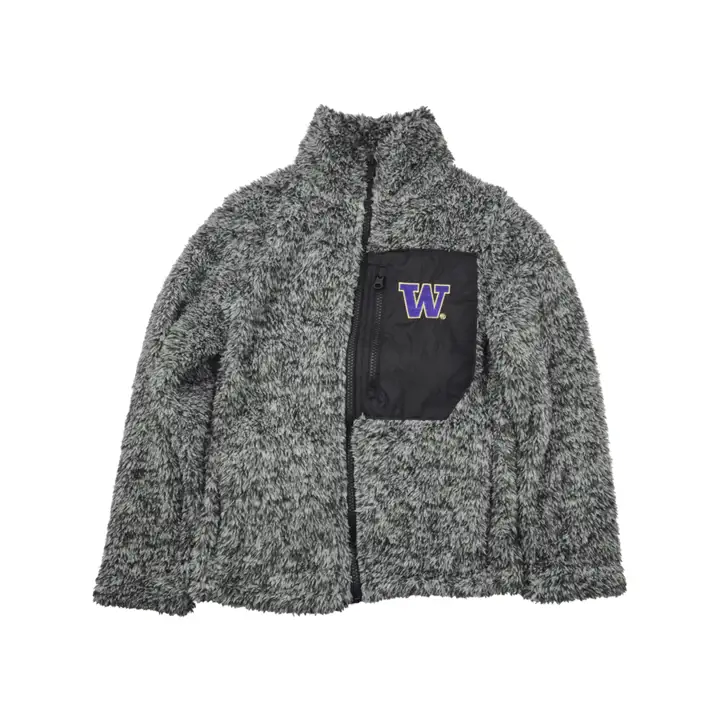Veste polaire zippée intégrale Teddy Washington Huskies NCAA pour fille 2