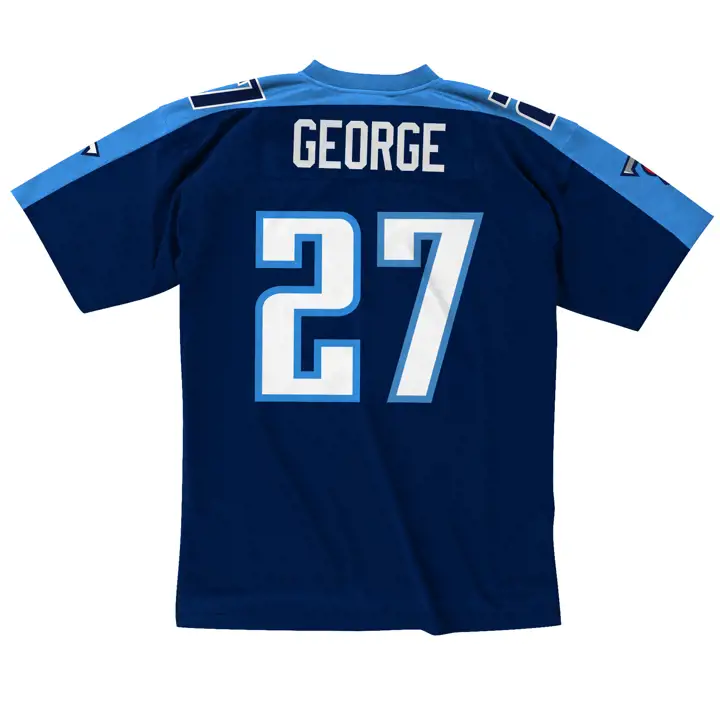 Maillot Rétro NFL Titans M&N Réplique Eddie George bleu marine