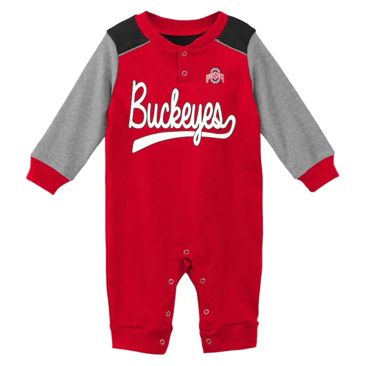 Combinaison longue rouge Ohio State Buckeyes NCAA pour bébés Scrimmage 20