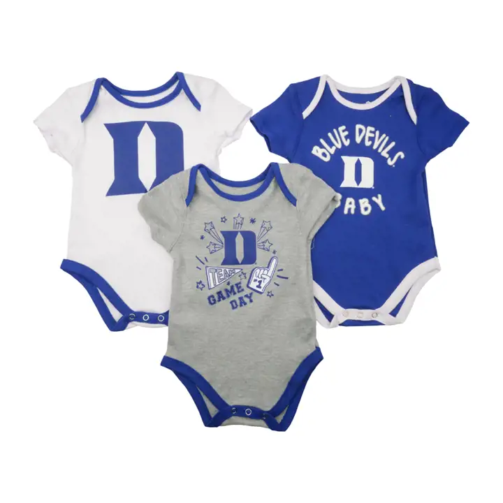 Ensemble 3 pièces barboteuse NCAA Duke Blue Devils pour nouveau-né 20 RBL